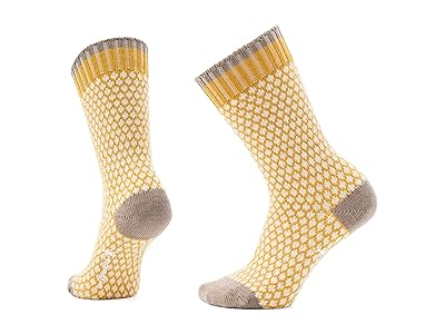 Smartwool Everyday Popcorn Polka Dot Crew Socks Knee High Socks Shoes Honey Gold : MD (US Men