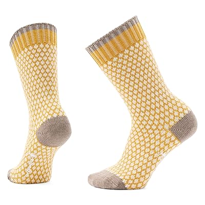 Smartwool Everyday Popcorn Polka Dot Crew Socks Knee High Socks Shoes Honey Gold
