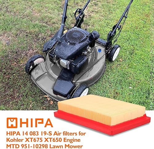 Miniatura 2 de Hipa 951-10298 XT675 Filtro de aire para Cub Cadet ST100 ST 100 SC100 173CC Reemplazar motores Kohler 149CC 149CC 14 083 19-S 14 083 01-S Courage