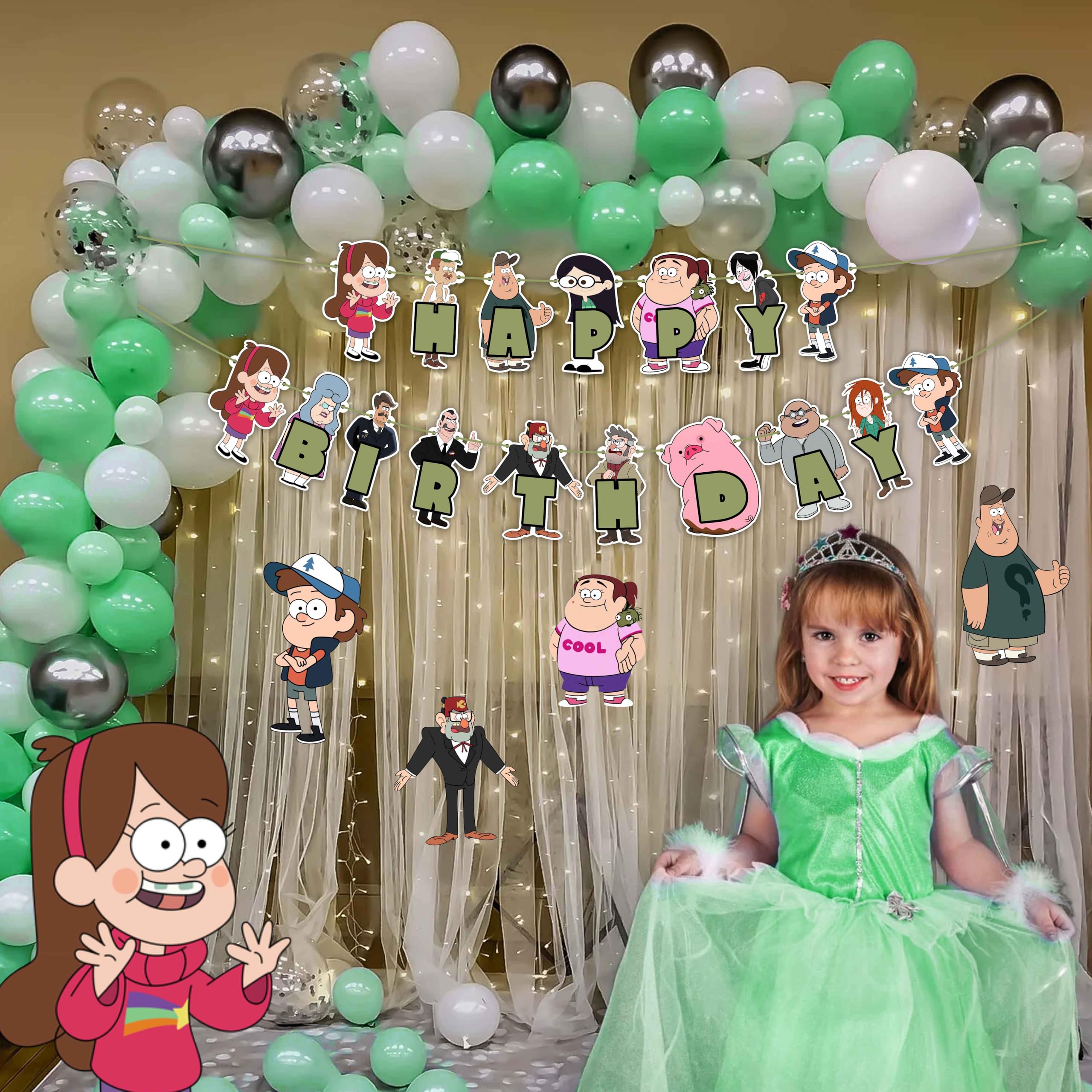 Gravity Faall Happy birthday banner - Birthday Decorations.