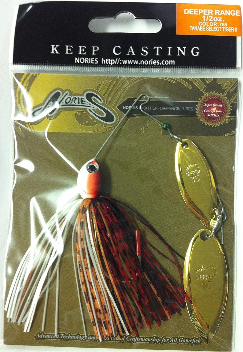 ノリーズ Nories スピナーベイト クリスタルs ディーパーレンジ 1 2oz タナベセレクトタイガー ゴールド ゴールド 755 ノリーズ Nories ルアー Amazon