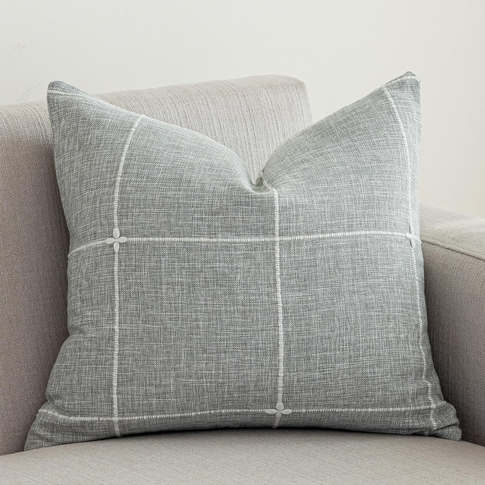 Housse de coussin lin coton lavable pour rénover un canapé avec style rustique