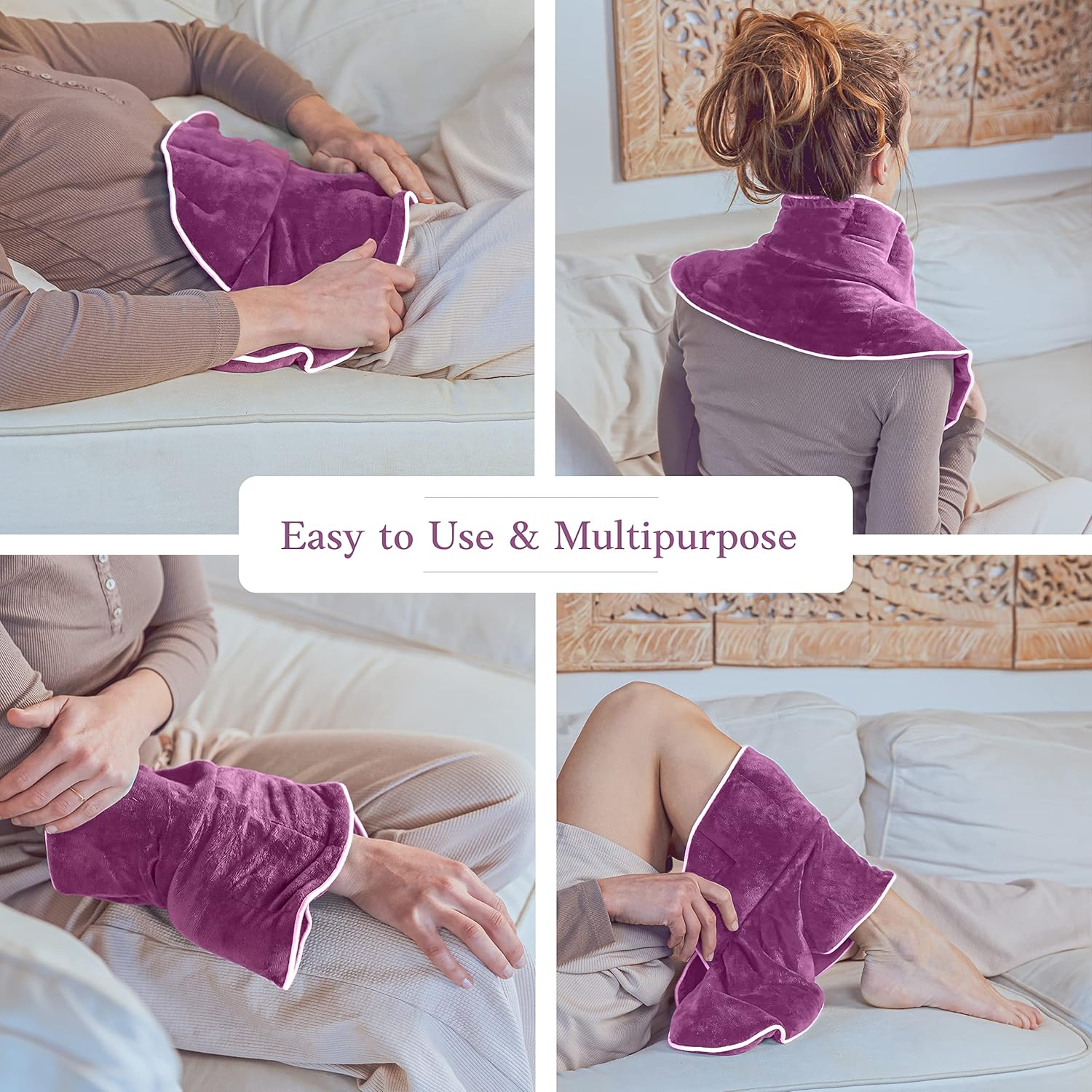 Qomfor Wheat Bags Microwavable Neck and Shoulder Soothing Wheat Bag