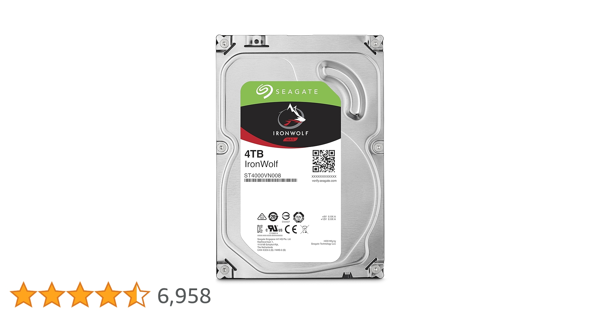 【新品】Seagate IronWolf 4TB HDD 2台セット Seagate IronWolf Pro 4TB NAS Hard Drive with Data Recovery