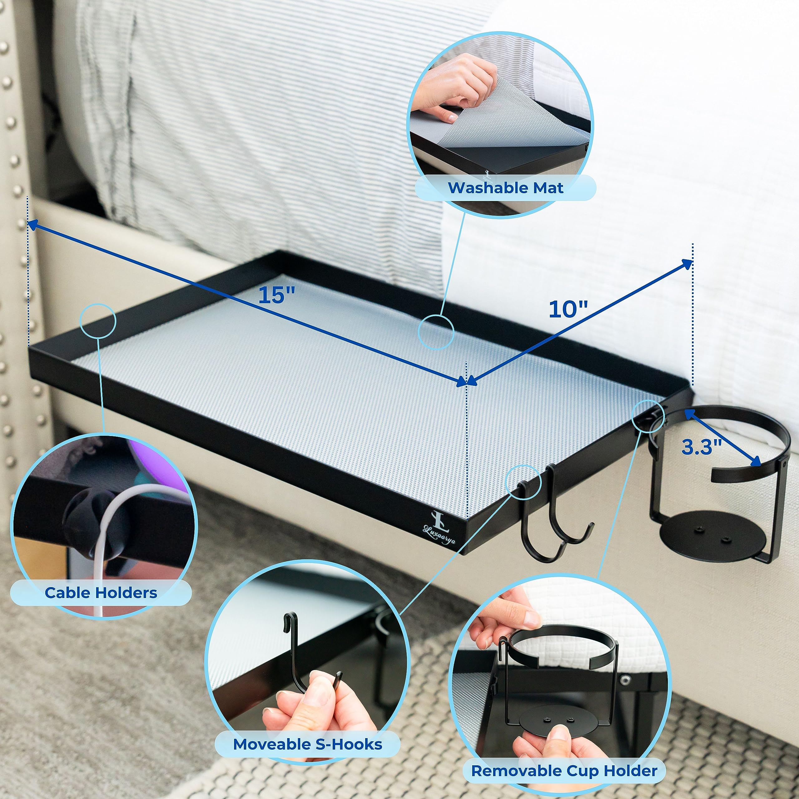 7UYUU Stapelbed Plank Stapelbed Opslag Caddy Accessoires voor Top Stapelbed Nachtkastje Caddy Plank voor Slaapzaal Bed Plastic Stapelbed Haken Decoratie om op te hangen in Loft RV Camper - Wit 7UYUU Stapelbed Plank Stapelbed Opslag Caddy Accessoires voor Top Stapelbed Nachtkastje Caddy Plank voor Slaapzaal Bed Plastic Stapelbed Haken Decoratie om op te hangen in Loft RV Camper - Wit
