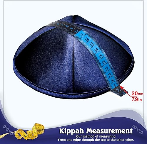 Miniatura 5 de Paquete de 5 piezas Hq SatinLinoVelvetSeda CrudaGamuza Kippah para hombre, sombrero Yamaka diseñado en Israel Kippot Bulk