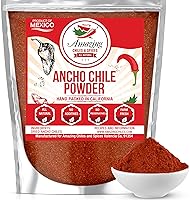Vista 1 de Pimienta de chile ancho molida (4 onzas), natural y de alta calidad. Ideal para recetas como mole mexicano, salsas, guisos, salsa, carnes