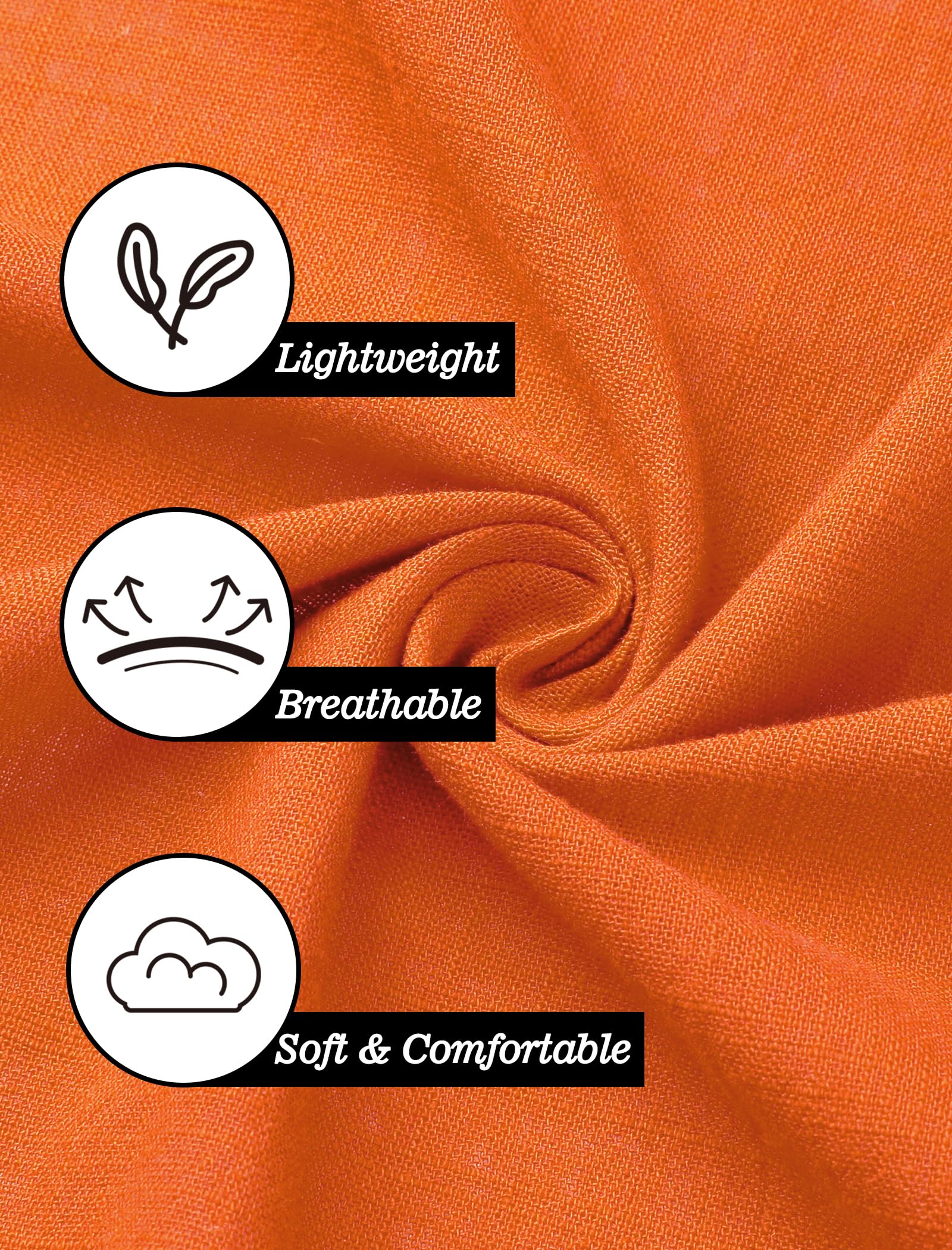 HISDERN Camisas de Lino y Algodón para Hombre Manga Larga Ligeras Verano Lino Camisa de Ajuste Regular Abotonadas Casual Shirt con Bolsillo
