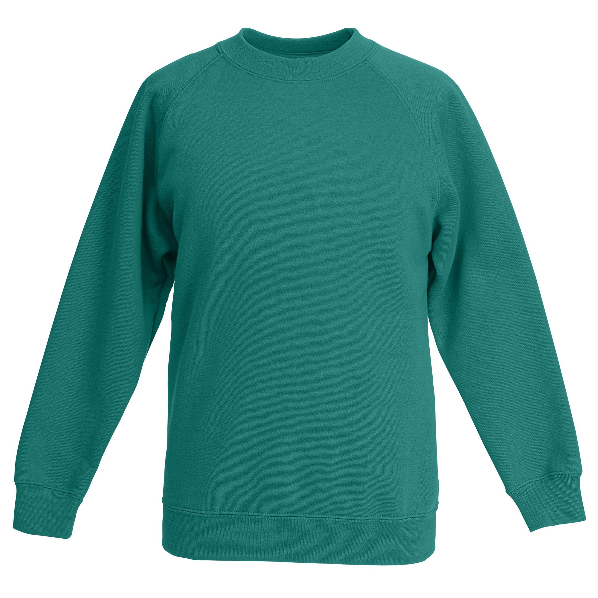 Fruit Of The Loom Unisex Emerald Kids Raglan Classic Sweater, 5-6 Years (Manufacturer Size:26)