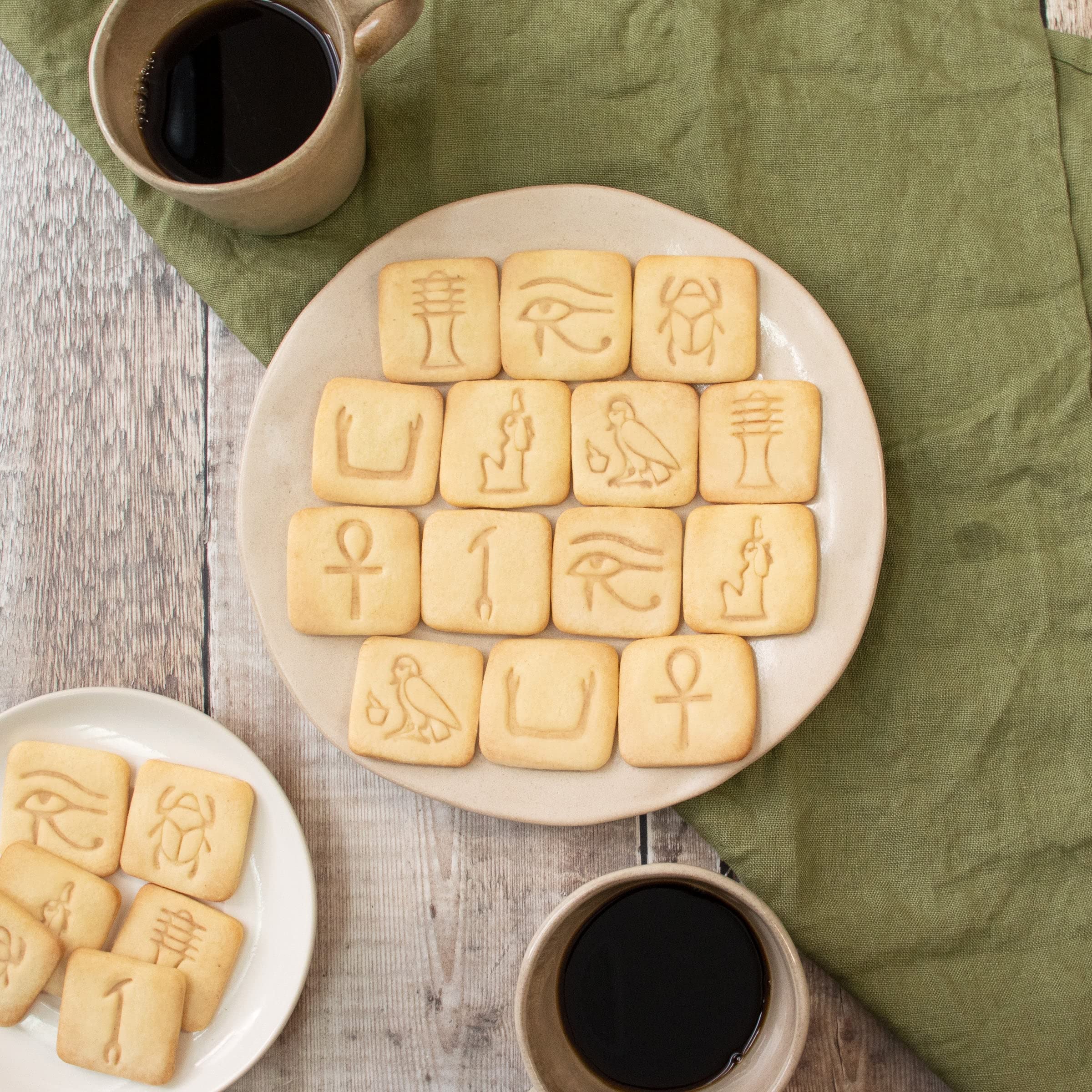 8er Set Ägyptische Hieroglyphen Ausstechformen, 8 Teile, Bakerlogy