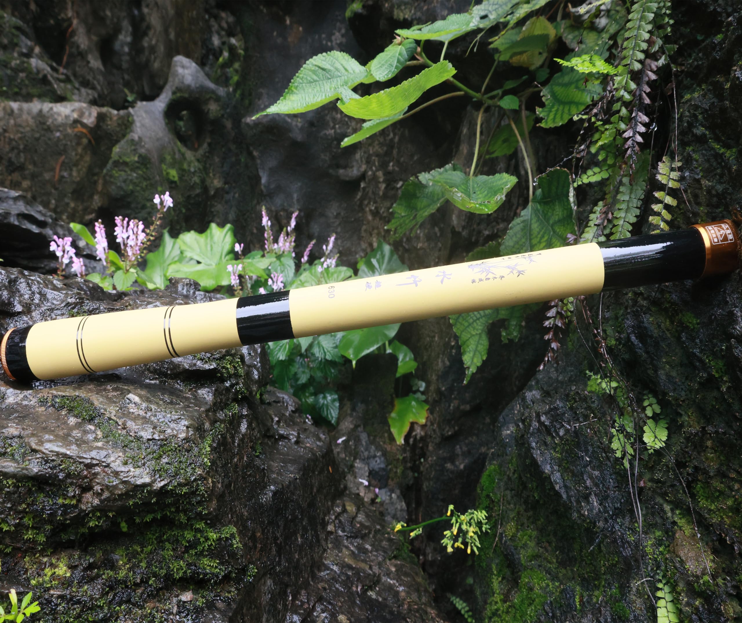 Hand Pole Carbon Fiber Telescopic Fishing Rod Portable Ultralight Fishing Tenkara Rod Collapsible Bass Crappie Full Kit Fishing Pole All Waters Bamboo Fishing Pole (Yellow Hand Rod, 20.7ft&6.3m)