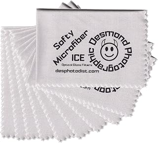 10 Pack ICE Softy Microfiber Lens Filter Cleaning Cloth 180mm x 180mm Lint Free Machine Washable / Reusable