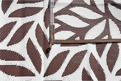 Miniatura 7 de Stylish Camping 256097 - Tapete reversible de 6 pies por 9 pies, tapete de paja de plástico, tapete grande para exteriores, caravana, patio, patio,