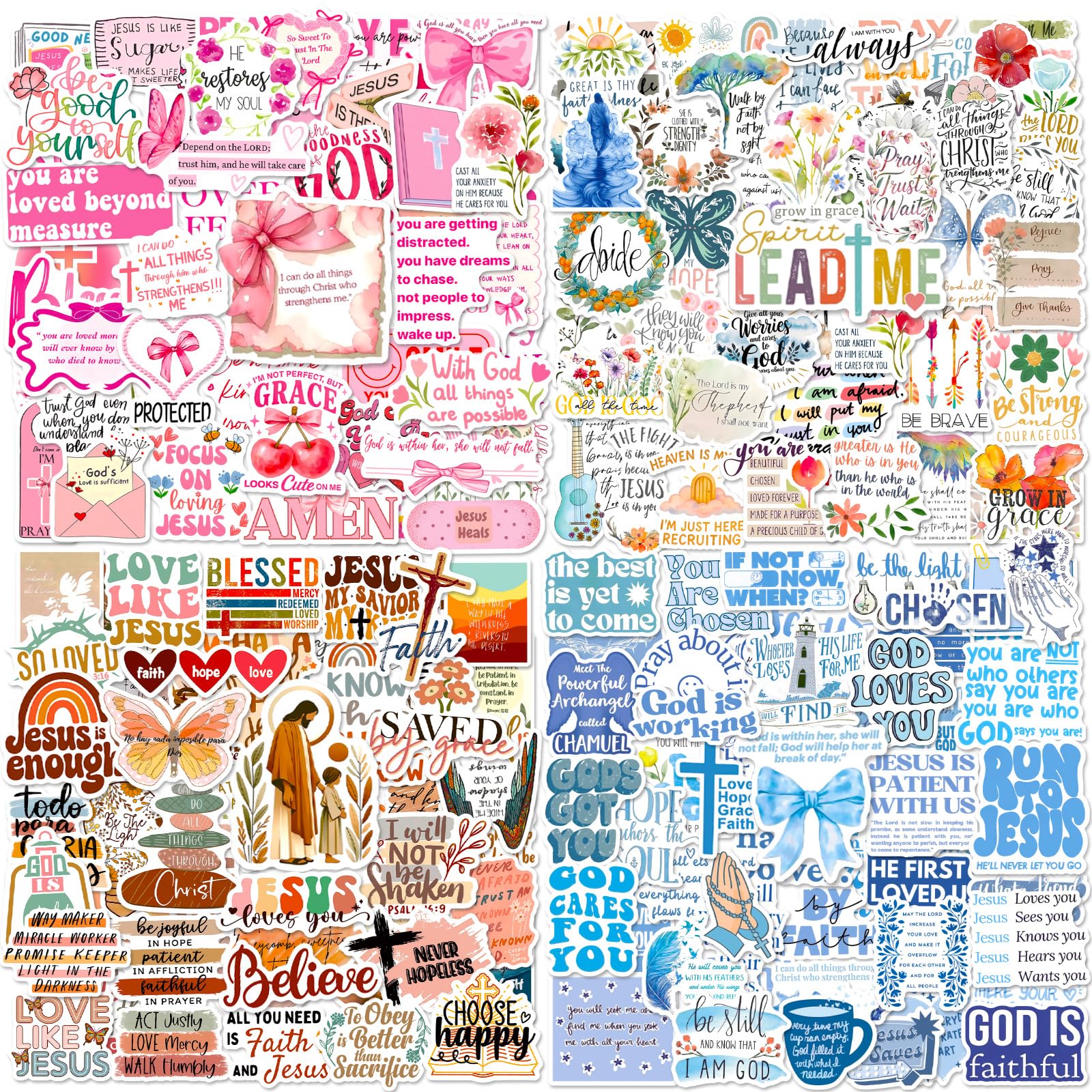 Christian Bible Stickers 200 Pcs Inspirational Bible Verse Sticker Pack