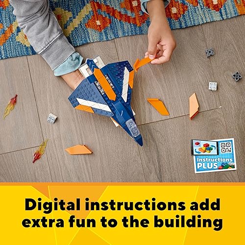 Miniatura 4 de LEGO Creator 3 en 1 Supersonic-Jet 31126 Kit de construcción construye un avión de chorro y reconstruye en un helicóptero o un juguete de lancha