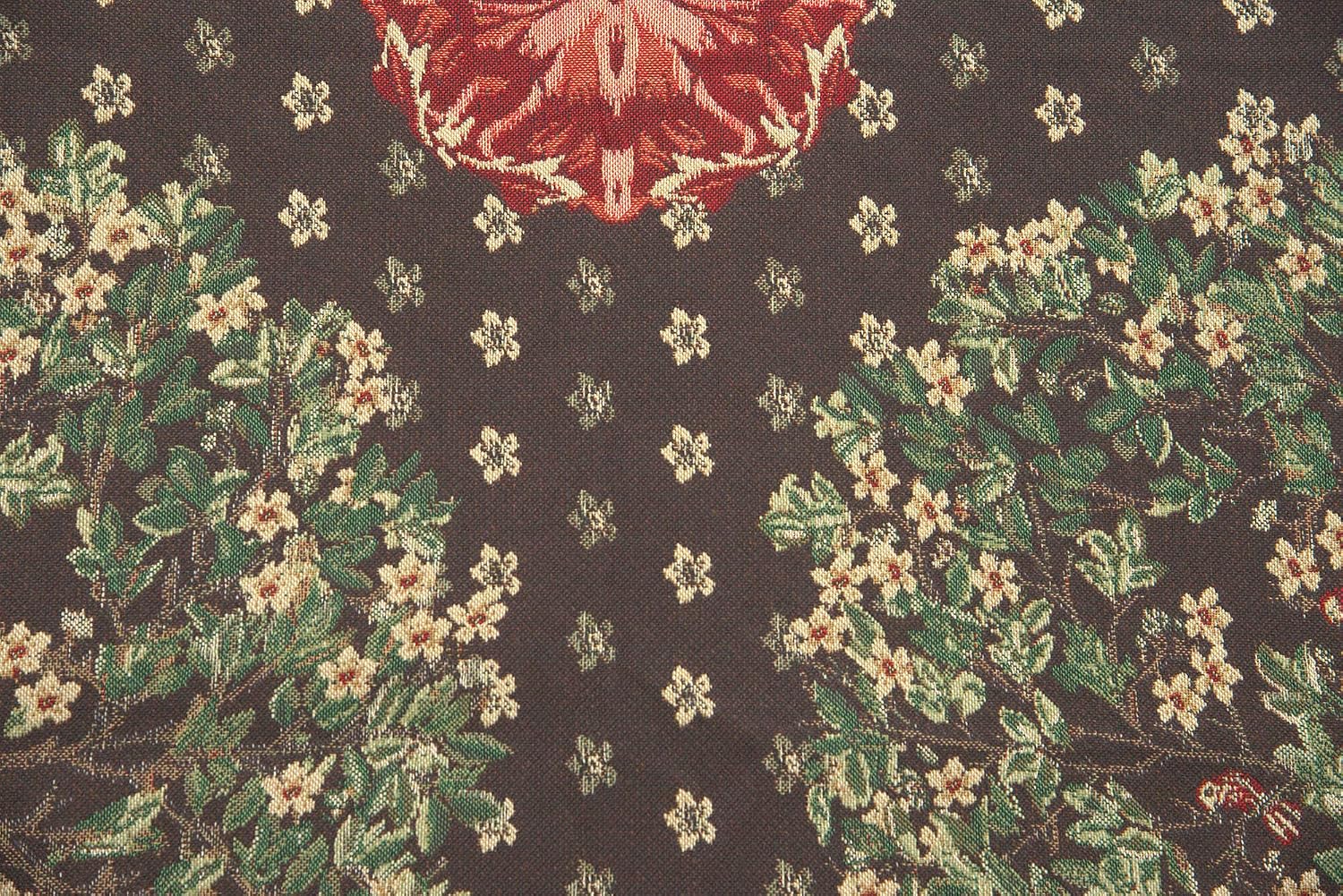 C Charlotte Home Furnishings Inc Tree of Life Brown Belgian Throw - 59 in. x 59 in. Cotton/Viscose/Polyester by William Morris