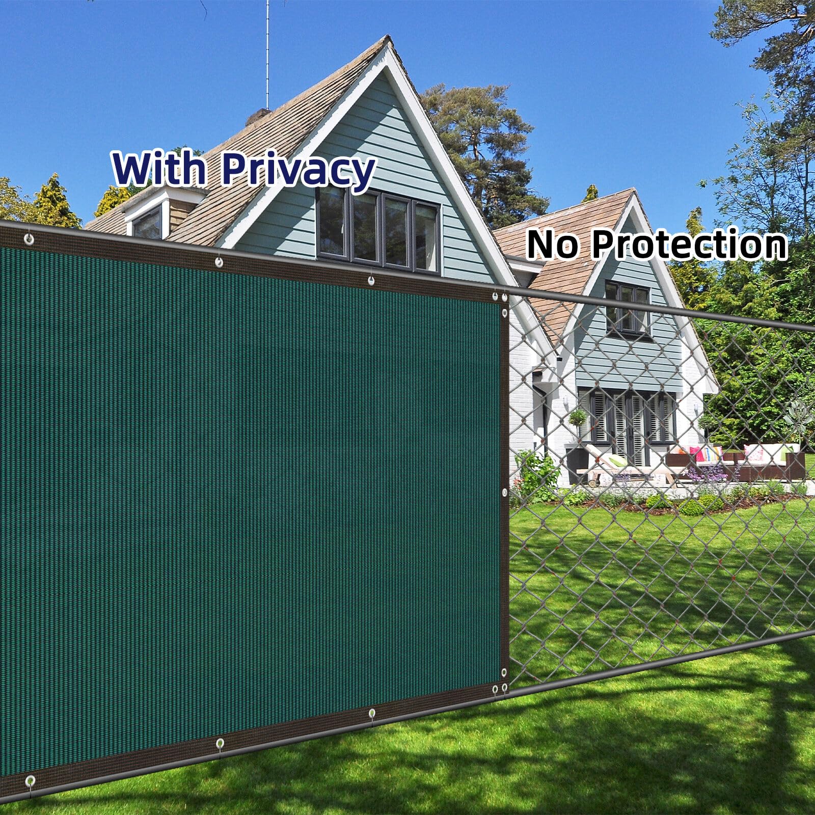 Valla de Privacidad para Jardín, 2x10 m de Malla de Privacidad de HDPE con Ojales Reforzados, Protección UV, Incluye Bridas, Resistente a Desgarros para Jardines, Patio, Piscina