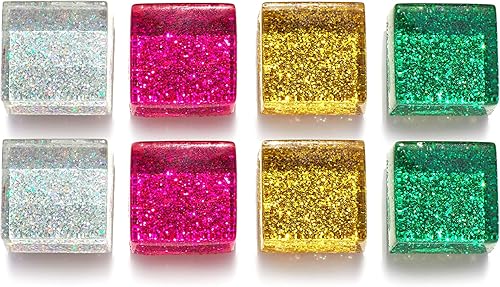 Miniatura 3 de Imanes de refrigerador para pizarra blanca, bonitos imanes decorativos para nevera para armario de cristal de oficina, imanes con purpurina para