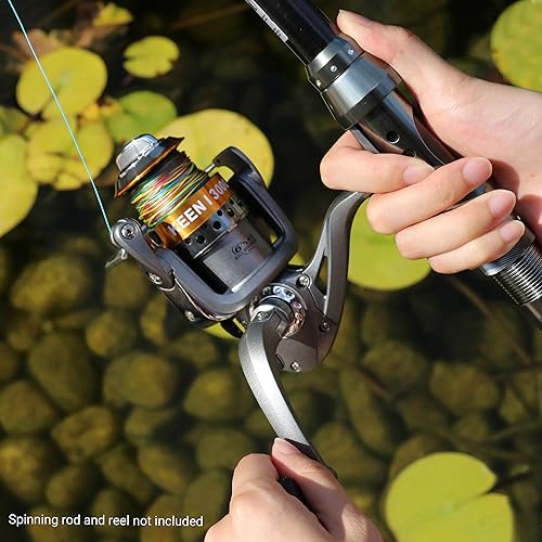 Miniatura 7 de RUNCL Línea de pesca trenzada de 8 hebras, línea trenzada de colores de alta visibilidad, súper fuerte, resistente a la abrasión, no se estira, 328