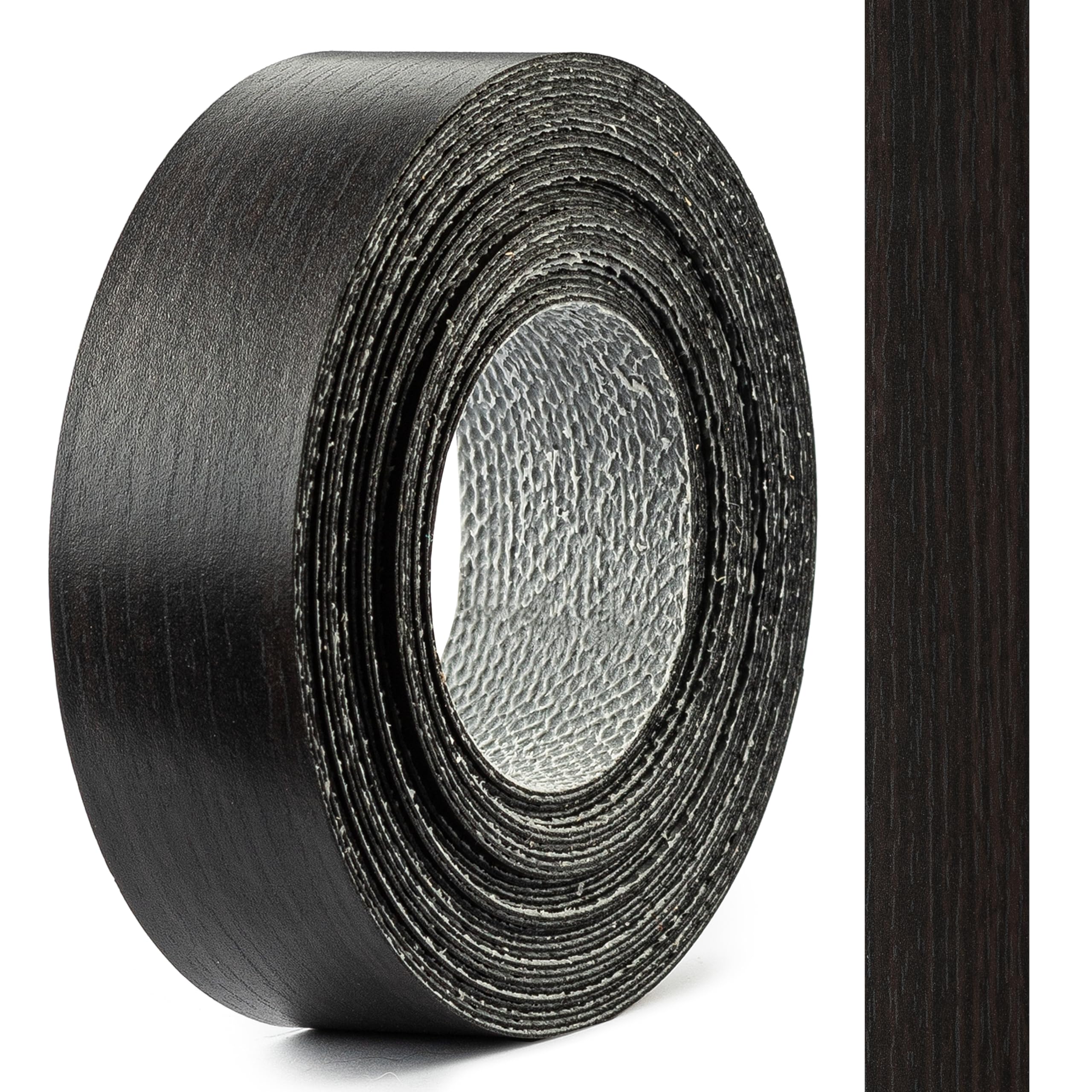 FOLDECOR Wenge Louisiana Hotmelt Melamine Edge Banding Tape 21mm x 5m, Iron on Edge Trim Strip for Furniture, Cabinets, Shelves & Panels, Easy to Apply & Cut