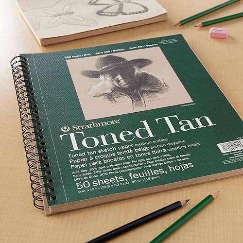 Miniatura 1 de Strathmore Serie 400 - Bloc de papel para bocetos de tono reciclado