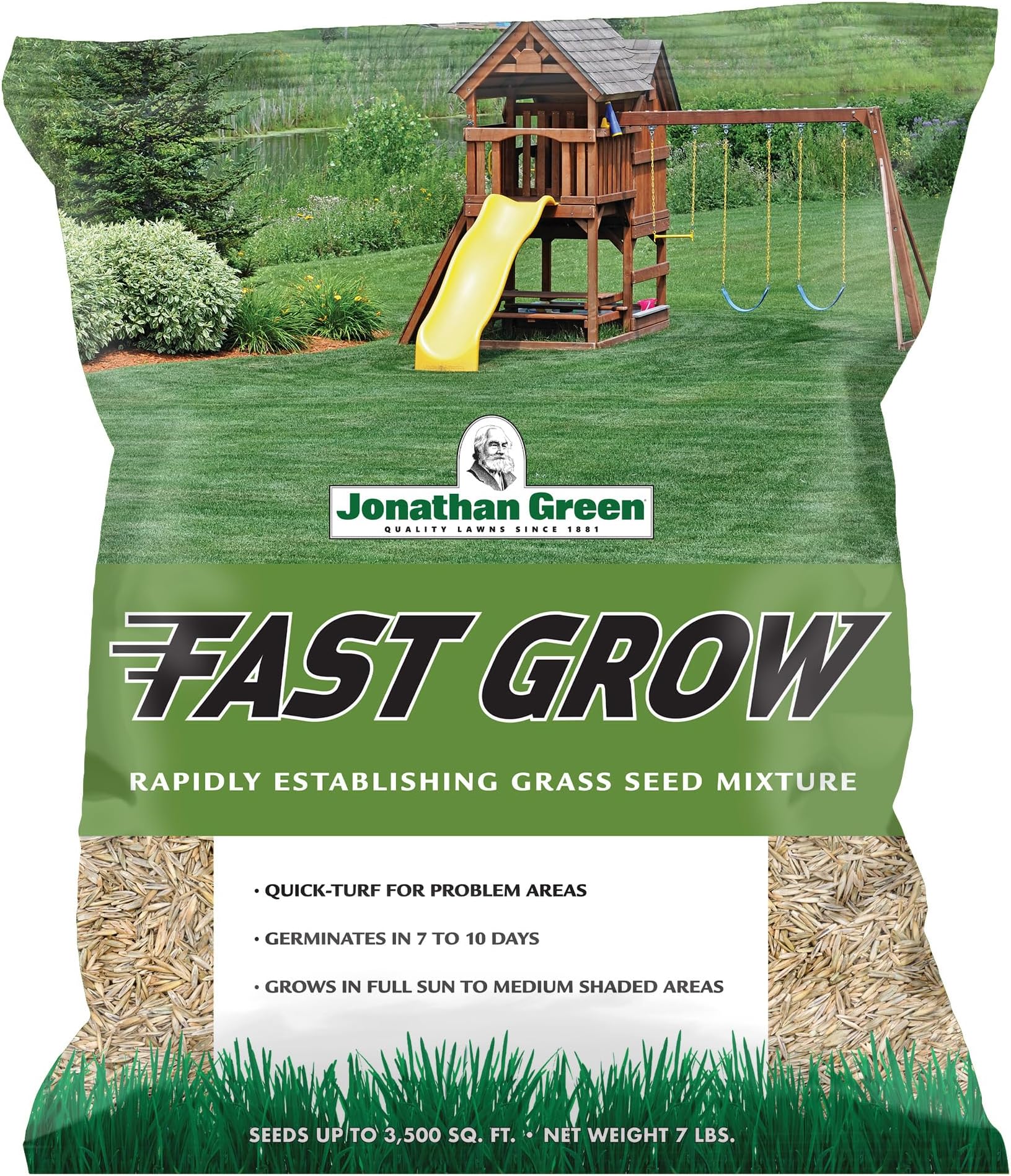 Fast Grow Grass Seed, 7-Pound