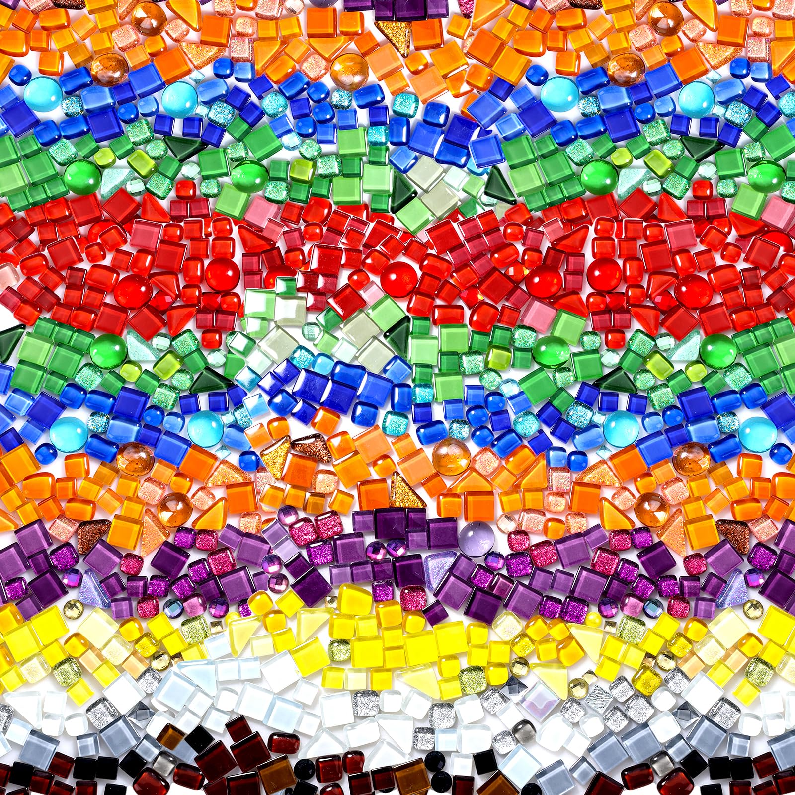 小物 mosa Amazon.com: 1000 Pcs Colorful Irregular Crystal Mosaic Tiles, 2.2