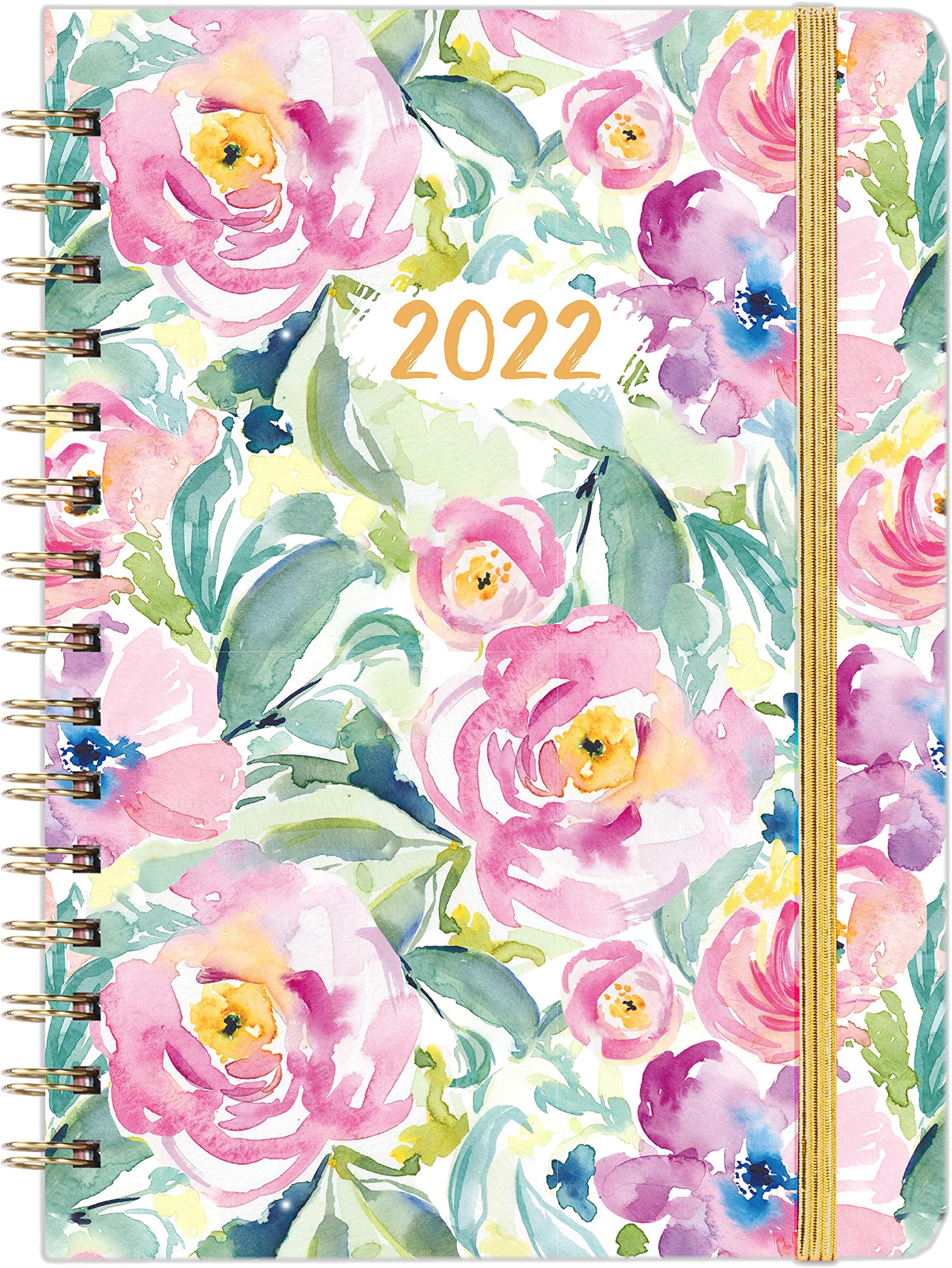 2022 Planner - 2022 Weekly and Monthly Planner with Premium Thick Paper, 8.4" x 6.3", January - December 2022, 2022 Agenda with Twin-wire Binding and Elastic Closure