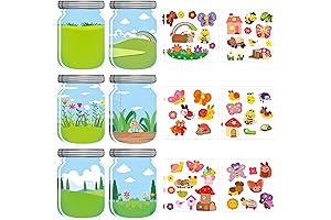 CY2SIDE Summer Bugs Scene Stickers for Kids' Spring Crafts