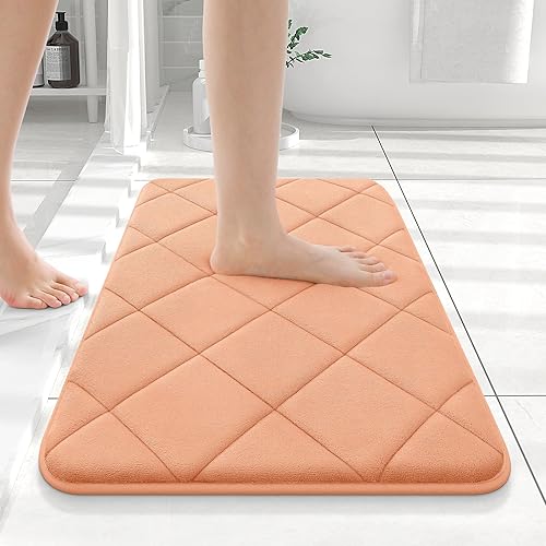 Miniatura 230 de OLANLY Tapete de baño de espuma viscoelástica de 24 x 16 pulgadas, ultra suave y absorbente, lavable a máquina, cómodo tapete de baño para suelo de