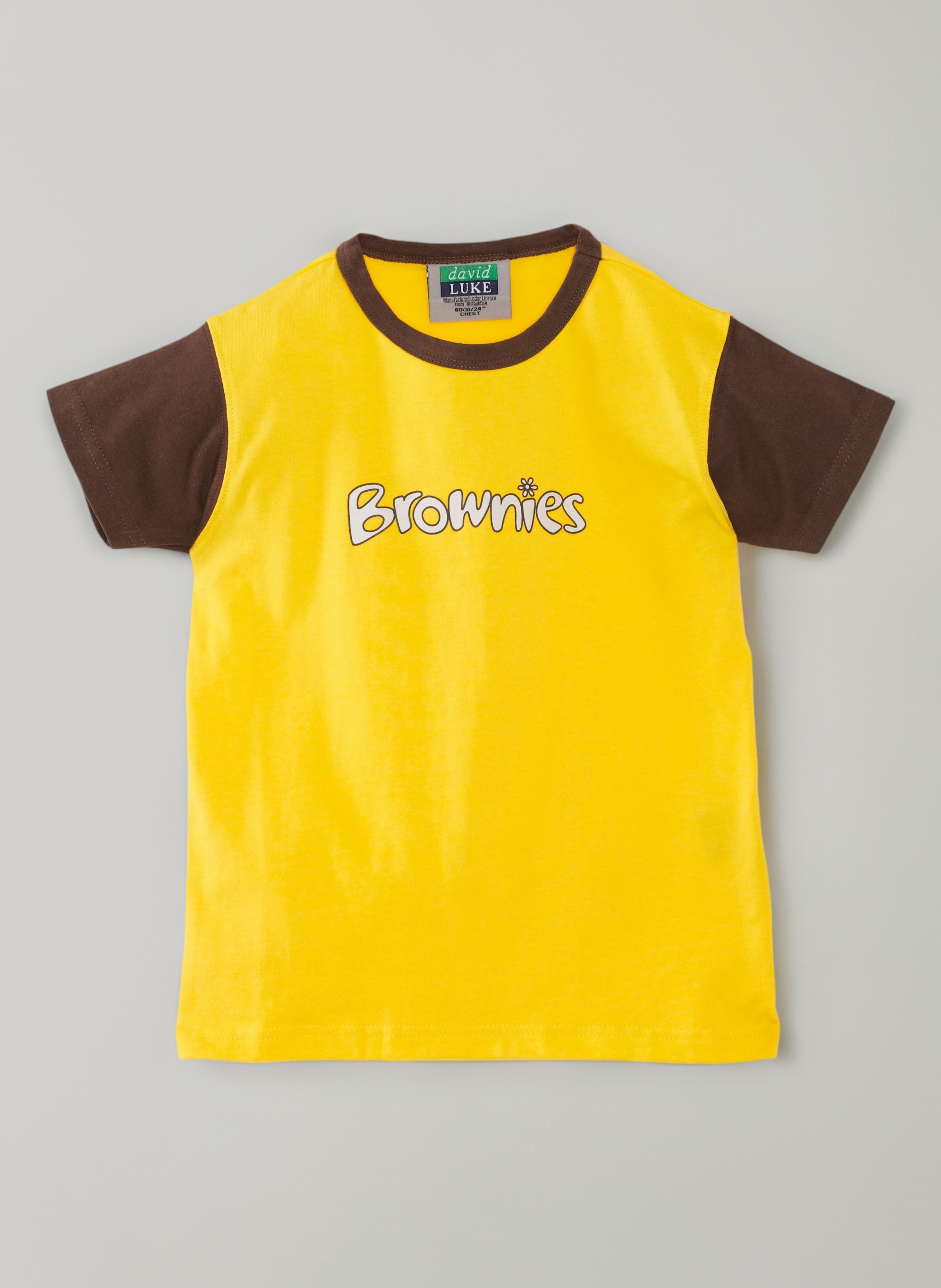 Brownie Girl's T Shirt, Yellow, C28IN UK