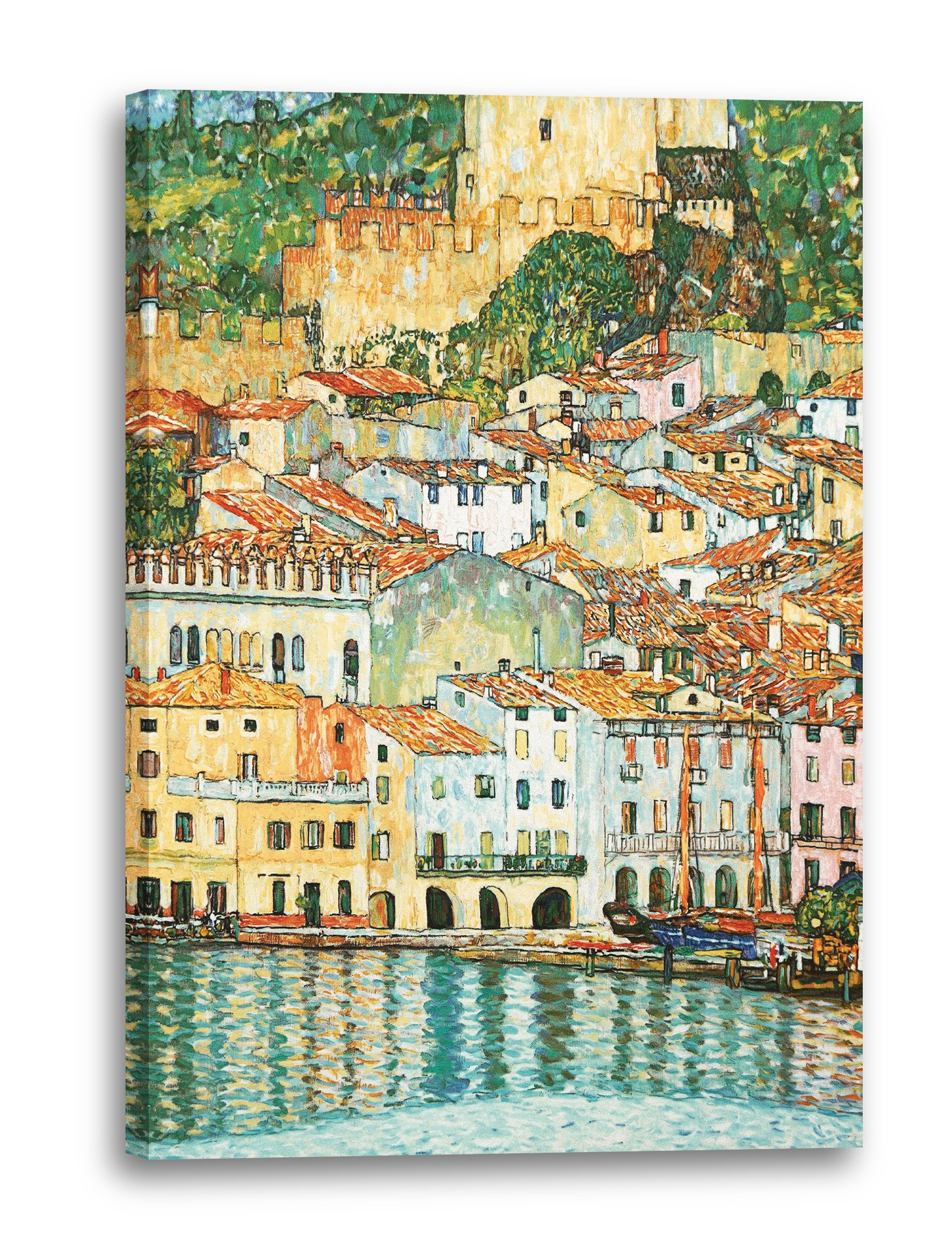 Printed Paintings Canvas Print (60x80cm): Gustav Klimt - Malcesine on Lake Garda (Malcesine am Ga