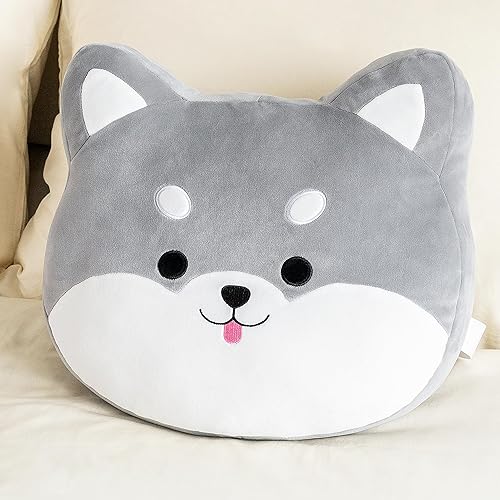 Miniatura 3 de Lazada Almohada de felpa para niños, regalo suave, regalo para bebé, color gris, 15 pulgadas