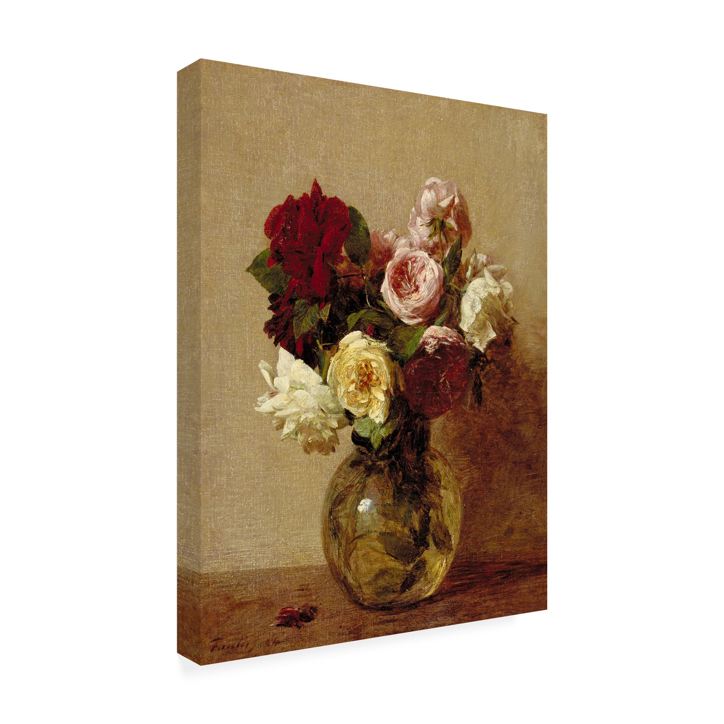 Amazon.com: Trademark Fine Art Roses 1884 Artwork by Henri Fantin
