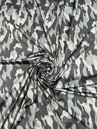 Multicolor Camouflage Print on Four Way Stretch Nylon Spandex 60 Wide Fabric by The Yard