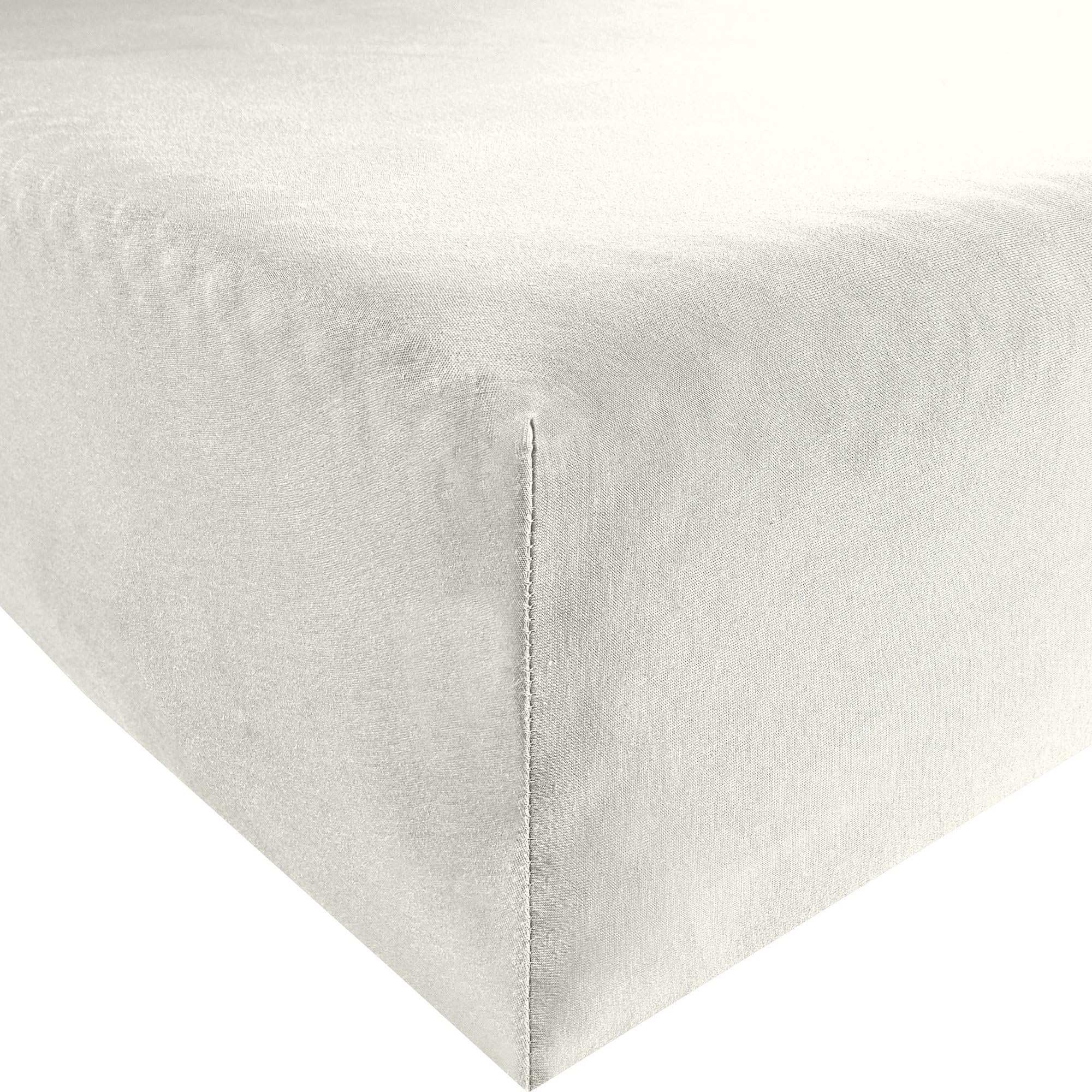 Formesse Spannbettlaken Bella Donna Elastic-Jersey-Stretch wollweiß Größe 140x190 cm - 160x220 cm