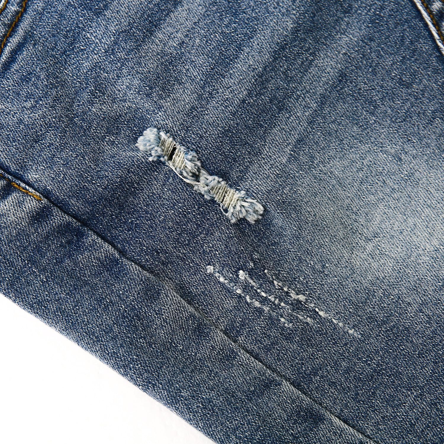 KIDSCOOL SPACE Baby Little Girls Skirt,Ripped Soft Strechy Denim Girls Summer Overalls Dress - Image 4