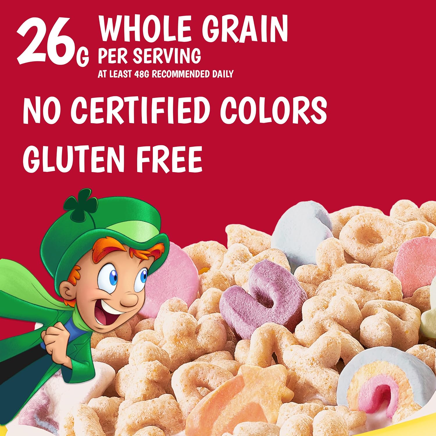 Lucky Charms Gluten Free Cereal with Marshmallows, Single Serve Cup, 1.7 oz image 4