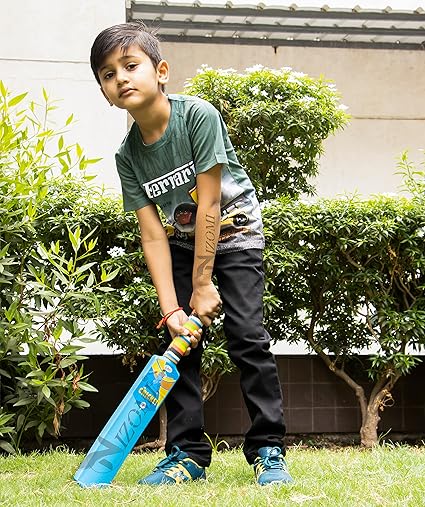 Nizomi Cricket Kit for Kids Indian Made Sports Indoor Outdoor Toys Light Wait Full Accessories Bat, Ball, Stump, Bails, Stump, Stand for Family Game, Best Gift for Cricket Lover