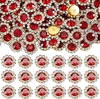 Vista 7 de 160 diamantes de imitación para coser de 0.472 pulgadas, base de metal, diamantes de imitación para coser en ropa, zapatos, aretes, cinturón