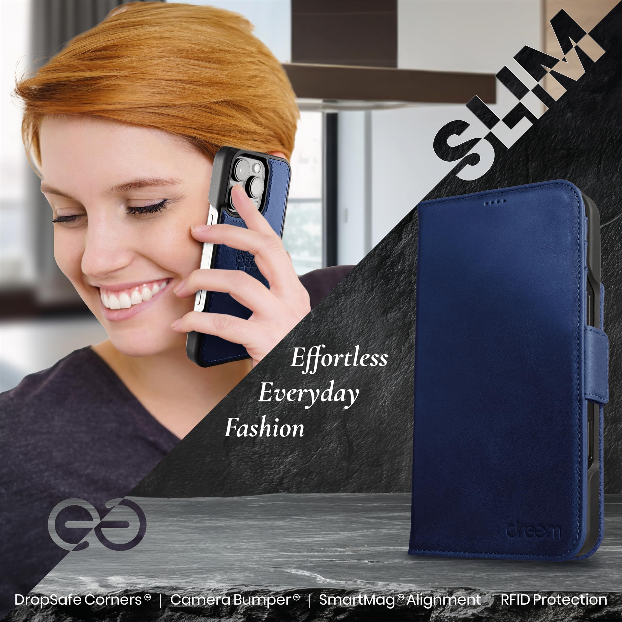 Amazon.co.jp: Dreem iPhone 15 Pro Max用 ヴィーガンレザー