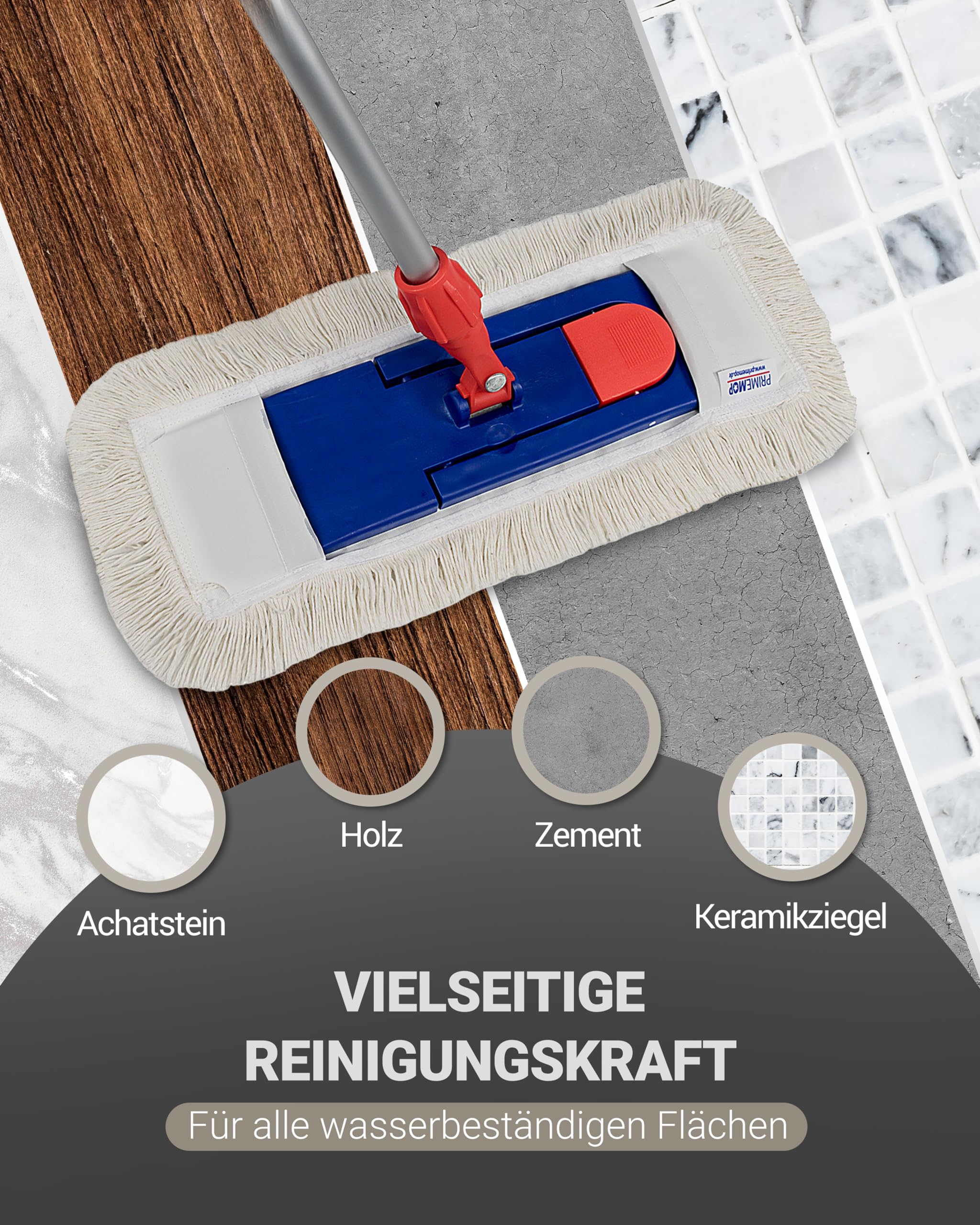 5 Profi Baumwolle Bodenwischer 40cm mit Außenfransen - Wischmopp Bezug für effektive Gewerbe- & Heimreinigung – Bodenwischer Bezug Langlebig & Waschbar