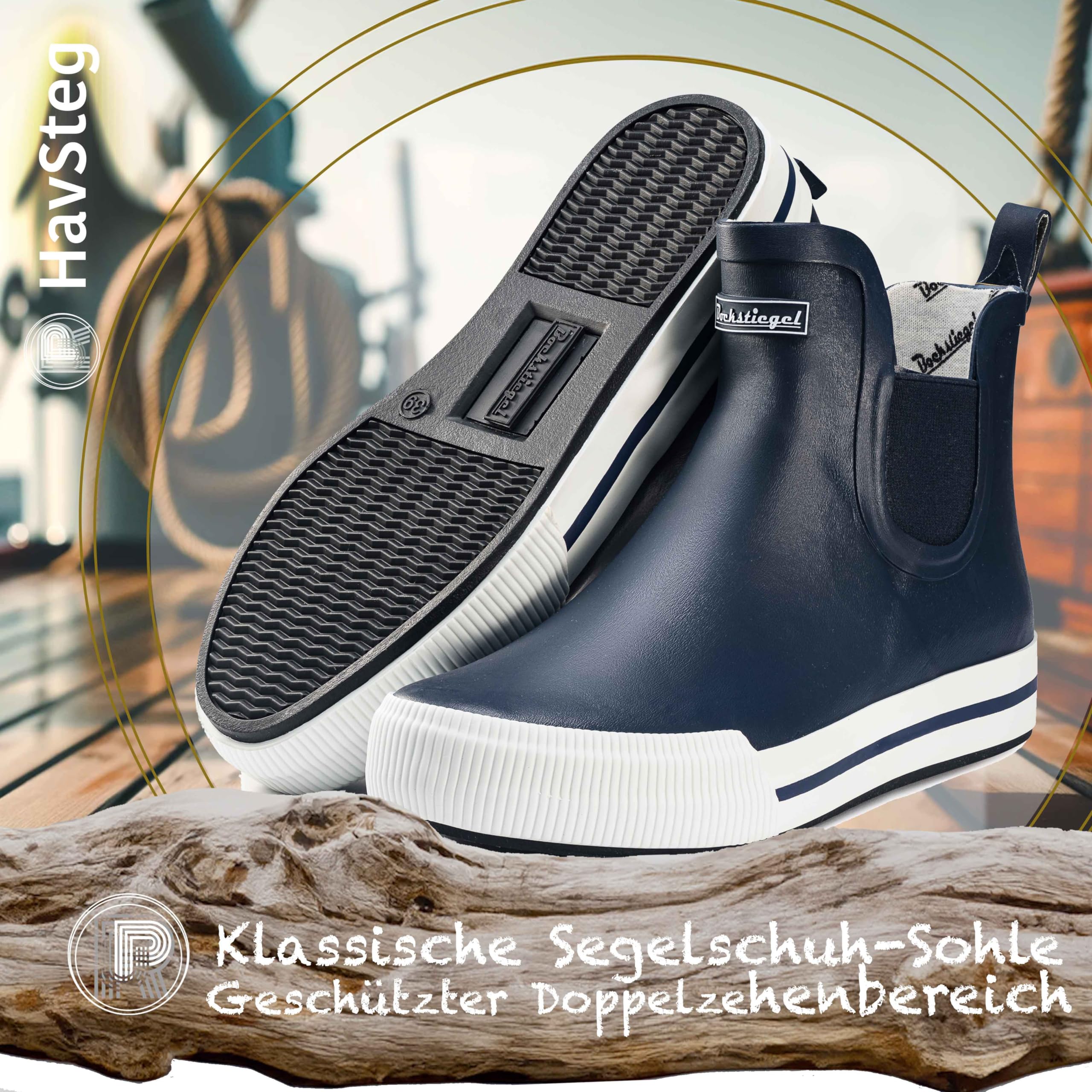 Ultrapower Unisex Gummistiefel | Regenstiefel aus dem Material Gummi l | Gummihalbstiefel | Matschstiefel Halbhoch | Brushed Design | Größen 36-47