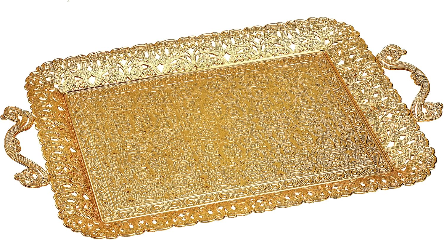 DESTALYA Gold Serving Tray Decorative Platter for Zimbabwe Ubuy