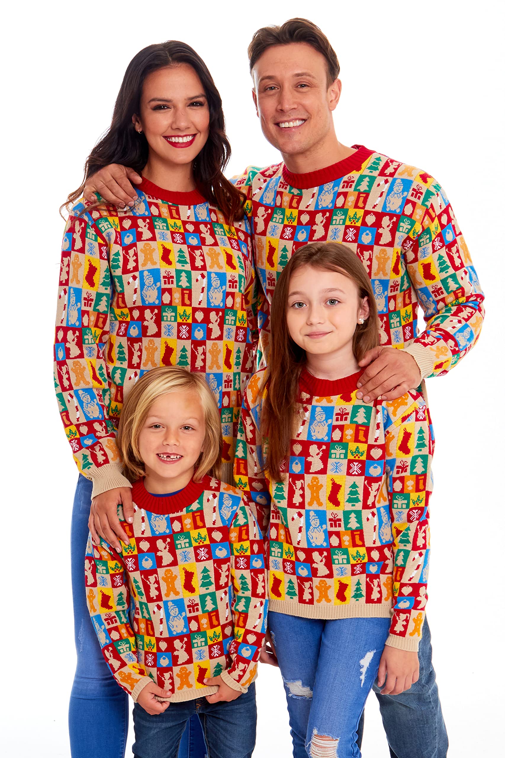 NewCamp Christmas Jumpers for Men, Women and Kids – Family Christmas Jumper Ugly Christmas Sweaters – Long Sleeve Knitted Xmas Jumpers Crewneck Sweatshirt for Winter and Holiday Parties