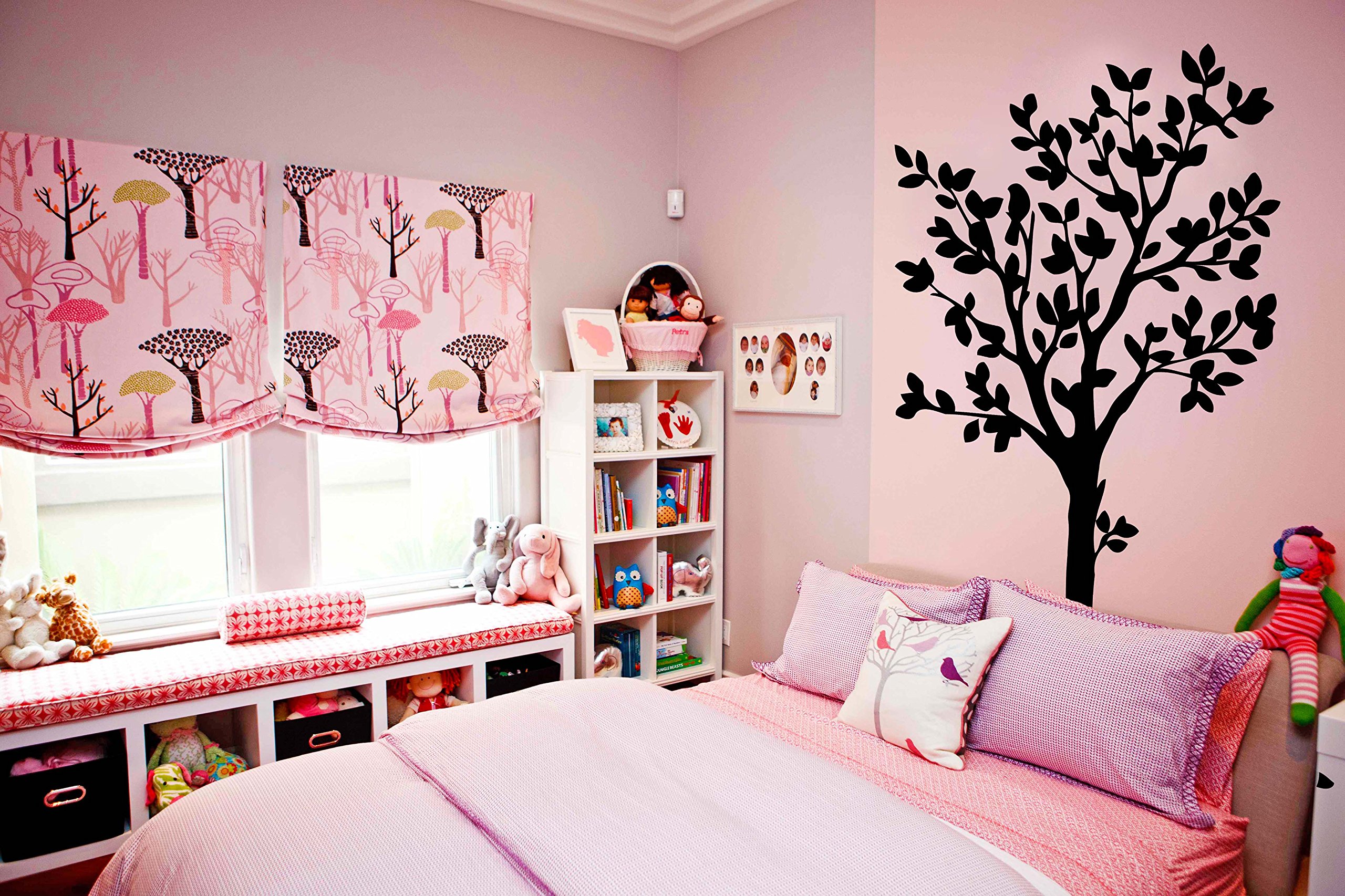 (95 x 160 cm) de la pared del vinilo adhesivo de árbol con pájaros y flores/arte decoración etiqueta engomada desprendible de la naturaleza/casa twistfix Mural + libre al azar para regalo