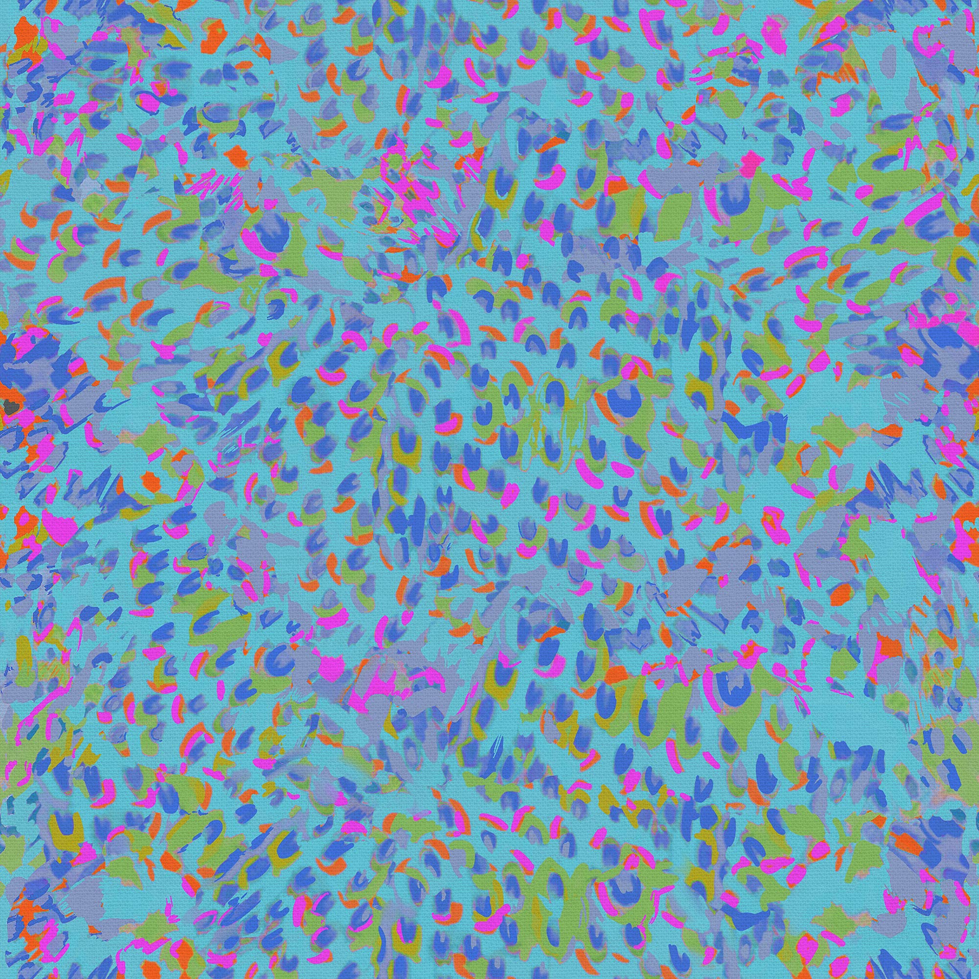 PBS Fabrics Plumage, Blue/Green