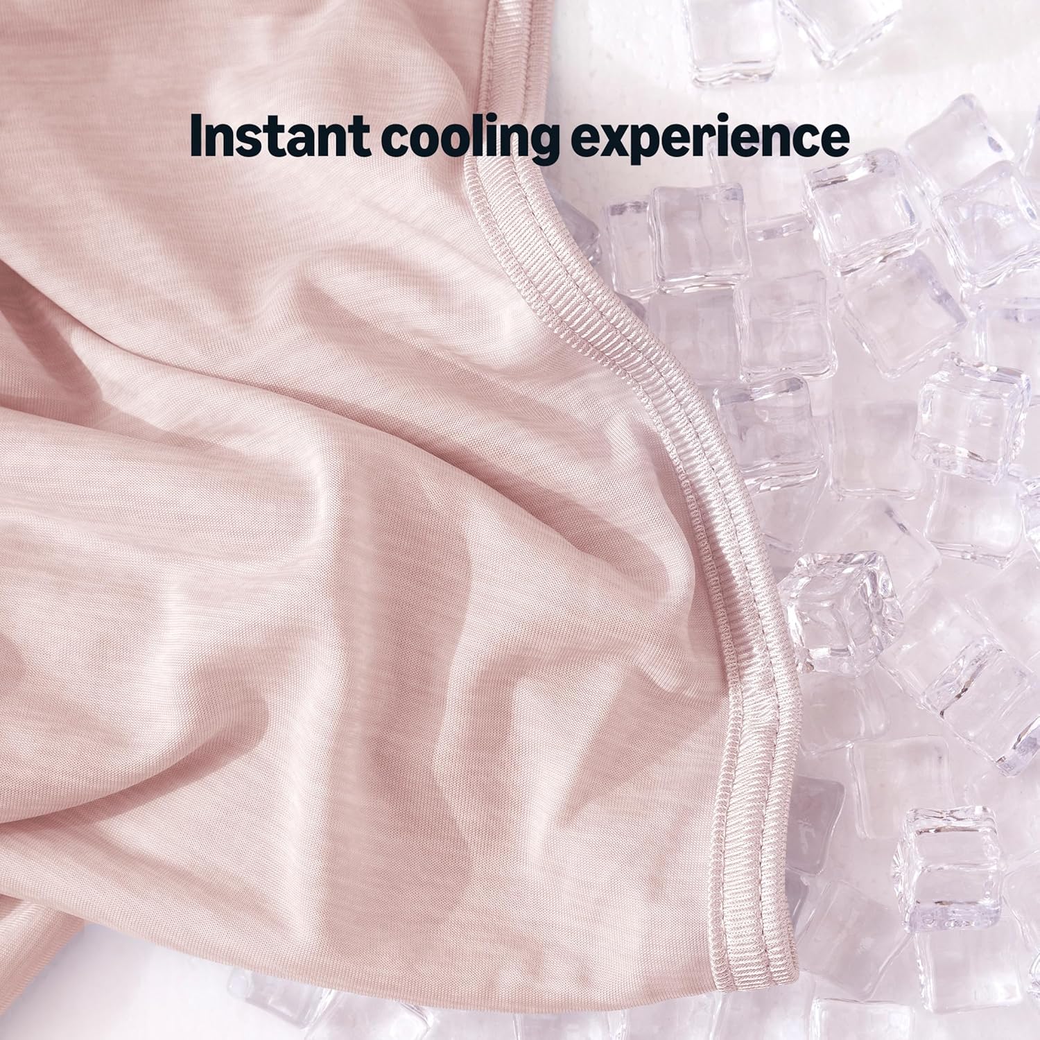 Amazon Basics Cooling Blanket for Hot Sleepers, Reversible Lightweight Thin Throw Blanket for Bed, Couch and Sofa, King (90" x 108"), Pink