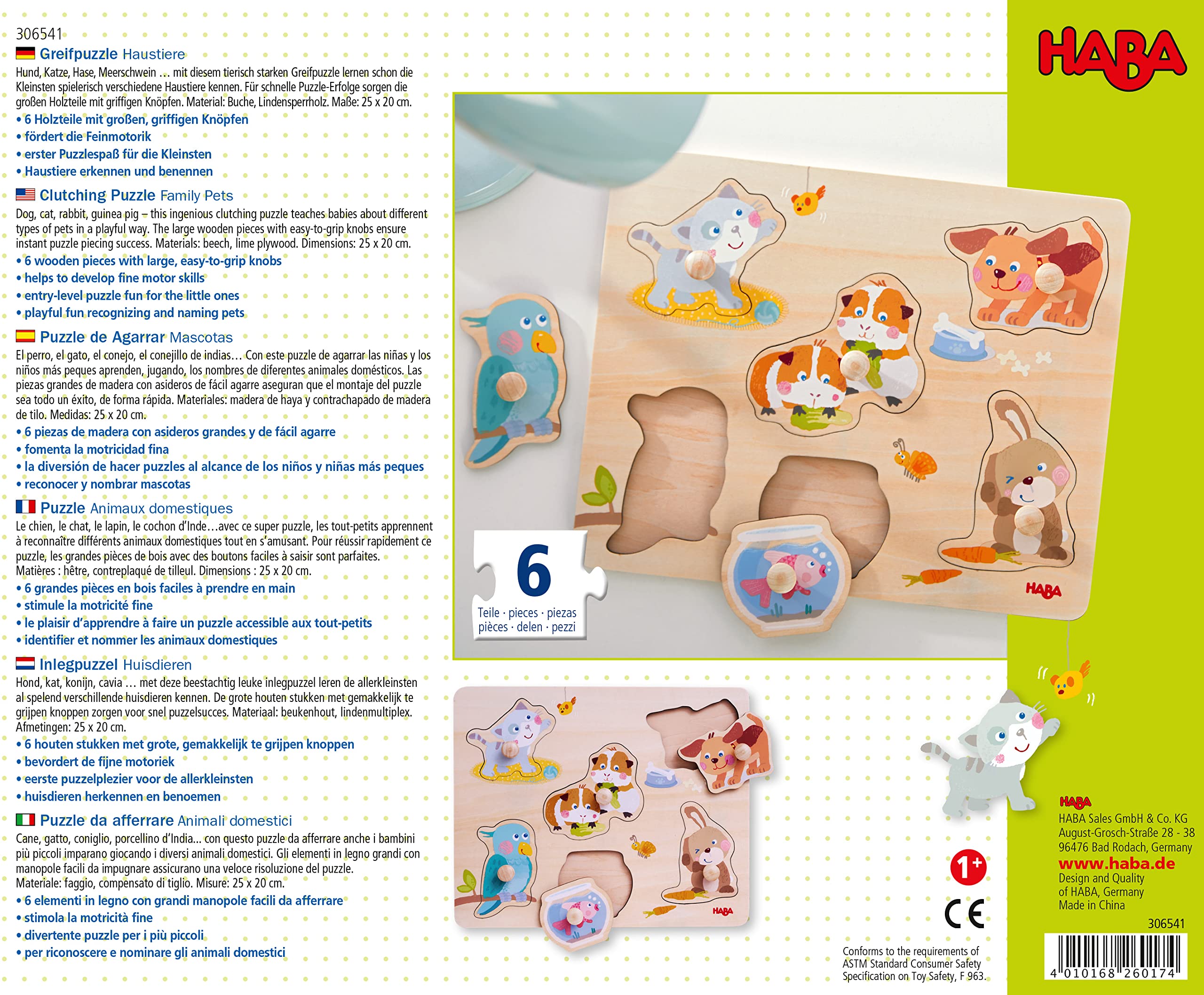 Amazon.com: HABA 306541 Grasping Puzzle Pets, from 12 Months
