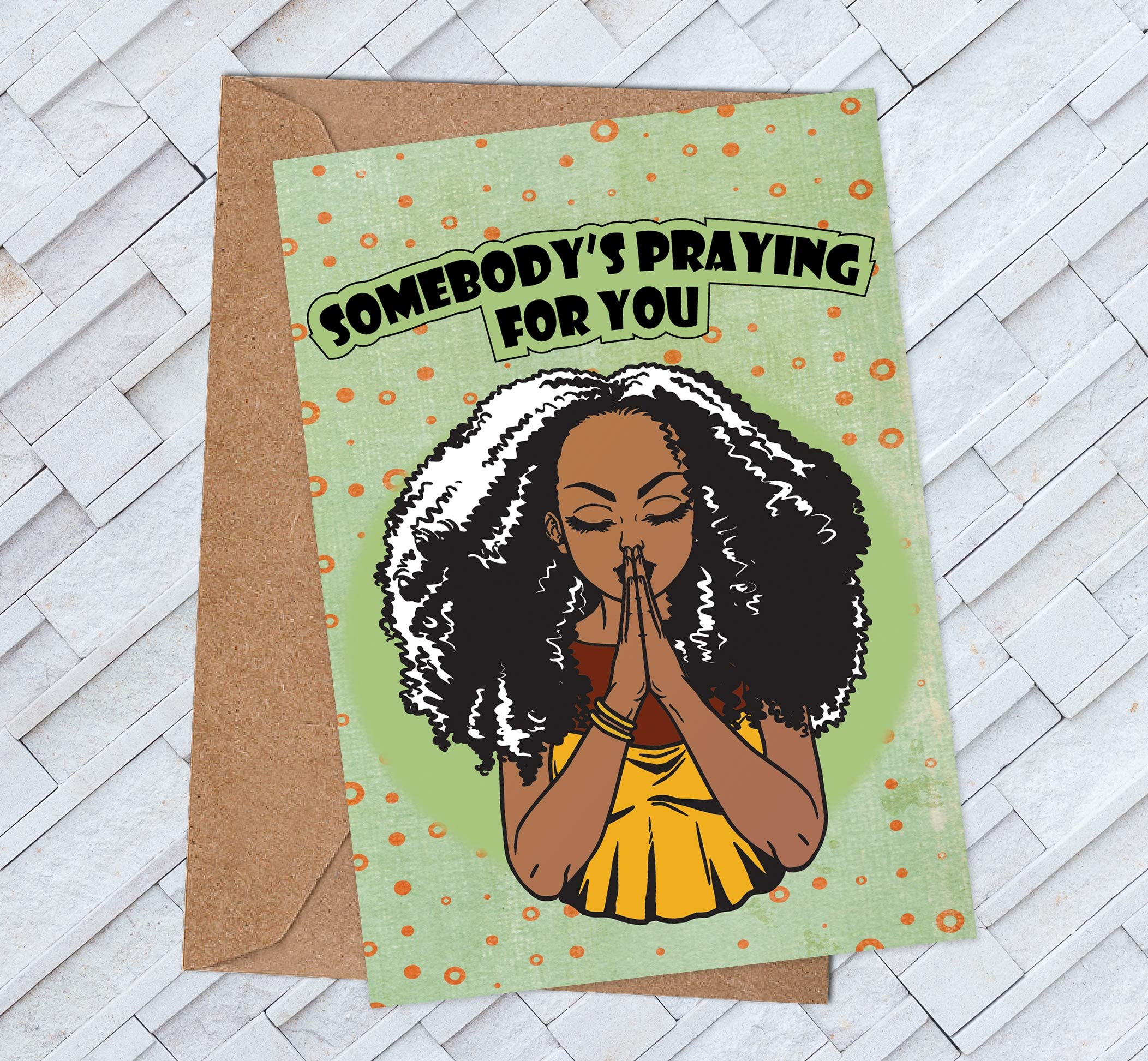 Amazon.com : African American Greeting Card- Praying For You Card-  Christian Greeting Card- Feel Better Soon Card- Get Well Card-Thinking of  You Card- Ethnic Card- Mahogany Skin Tone Card with Envelope 5x7